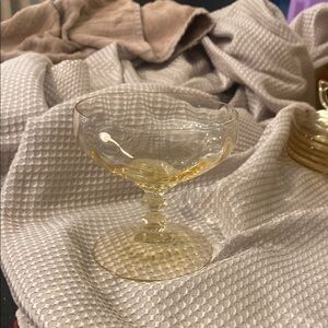 Heisey old dominion yellow sherbert cup depression glass
